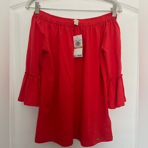 MICHAEL Michael Kors off the shoulder red blouse New with tags